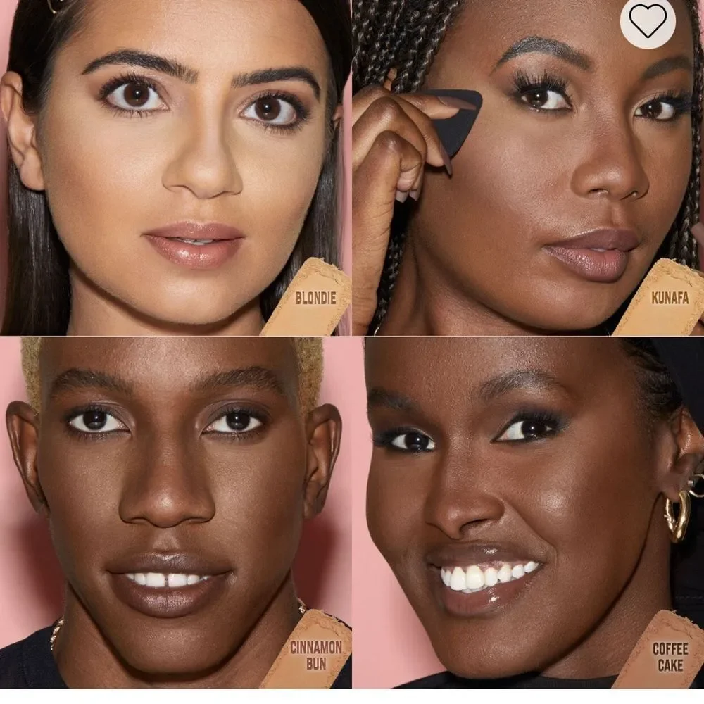 Huda Beauty Easy Bake and Snatch pressed brightening & setting in Coffee Cake